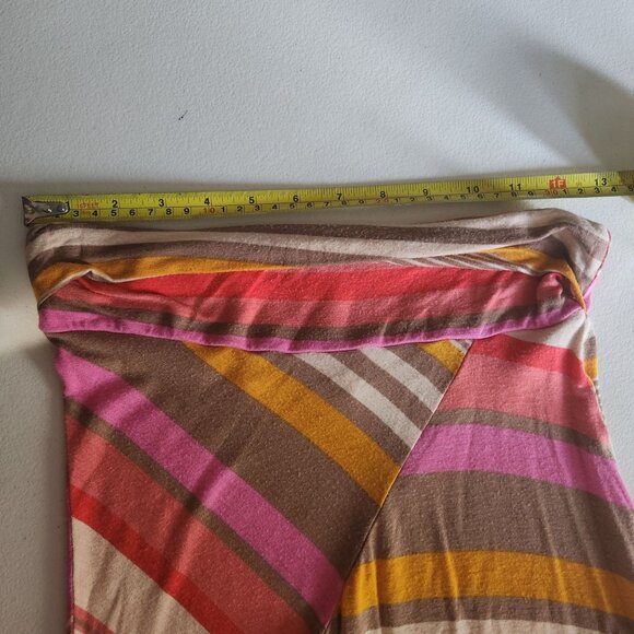 Pleione Skirt Womens Small Multicolor Patchwork Striped Boho Maxi - Picture 5 of 9